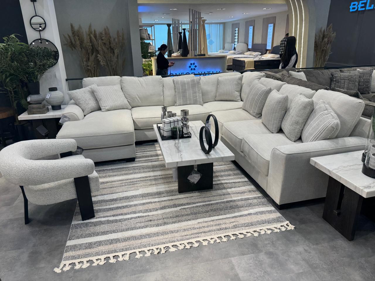 Bedroom interior with contemporary bed and side tables